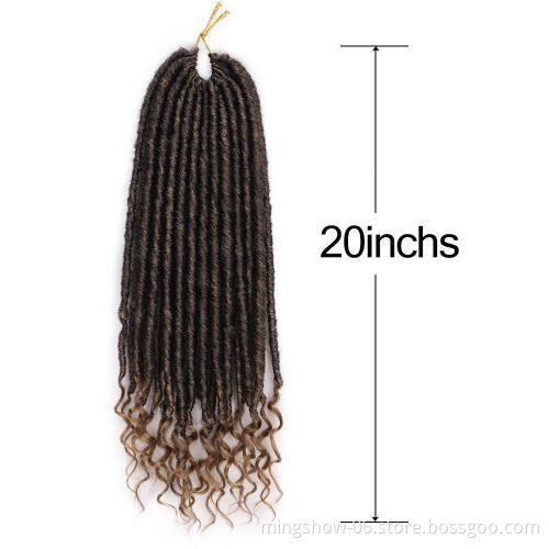 Faux Locs Crochet Braids Natural Soft Synthetic Hair Extension 24 Stands/Pack Goddess Locks